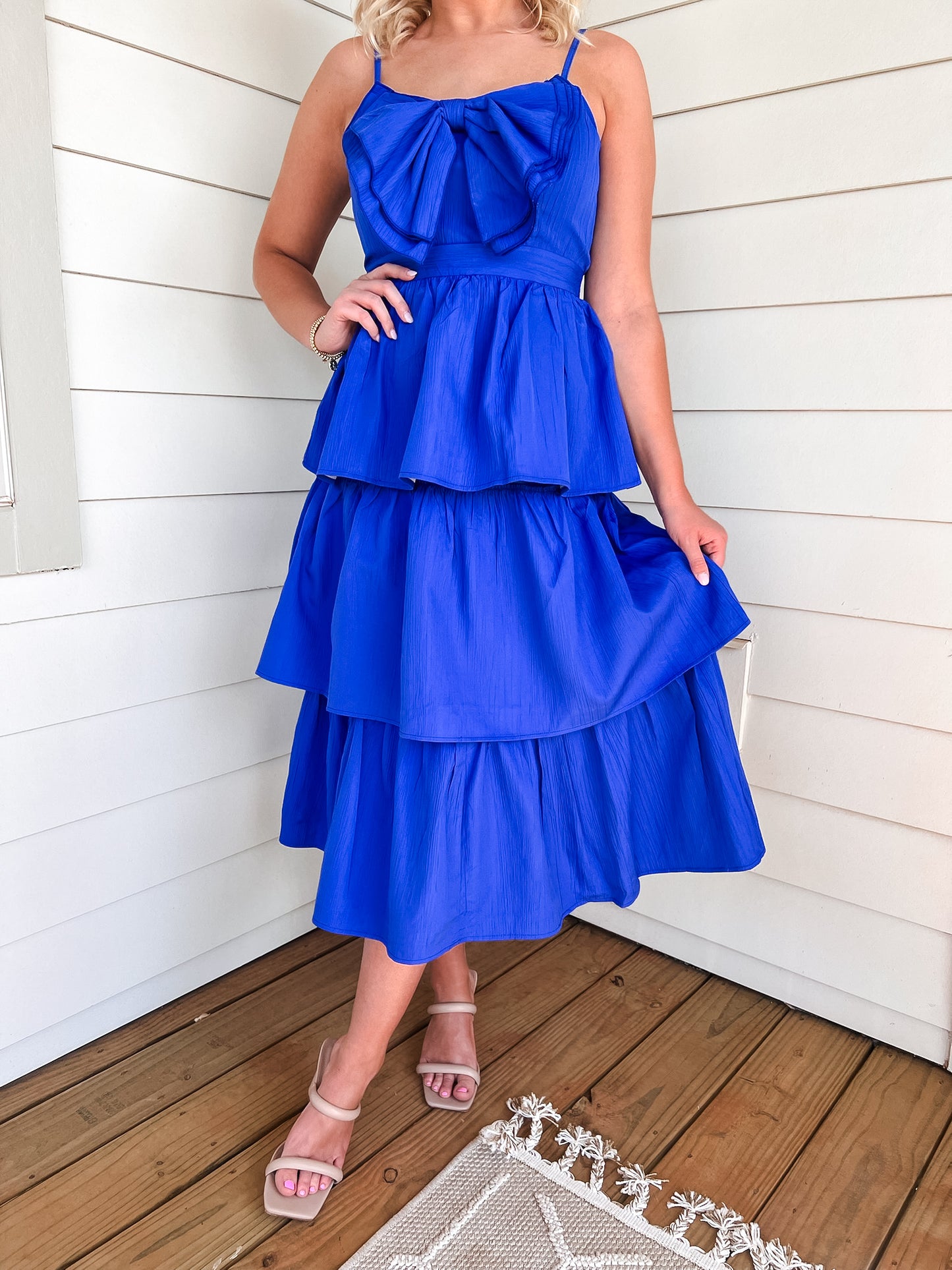 Bonnie Blue Ruffle Dress – Jaqueline Couture